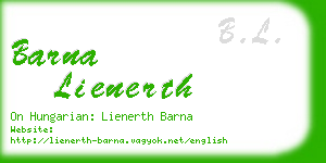 barna lienerth business card